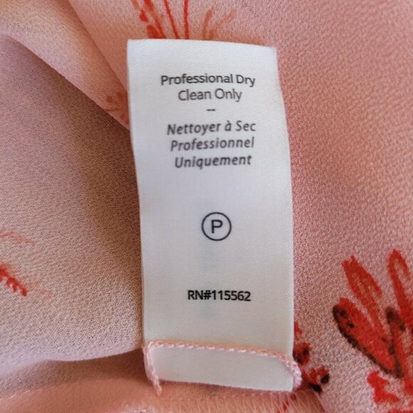 XS Cinq a Sept Jennings Pink Floral Fairycore Romantic Lightweight Pintuck Top - Picture 10 of 11